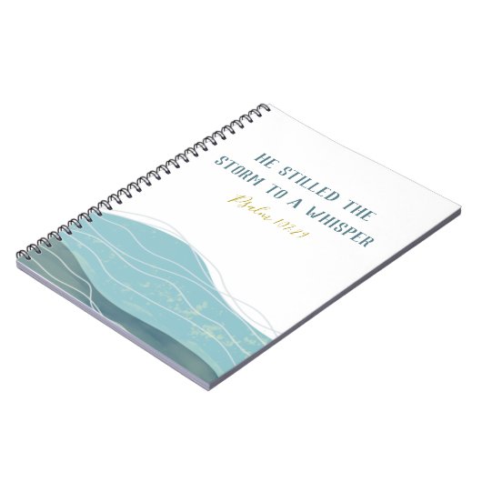 | Ocean Bible Verse Notitieboek (Linkerzijde)