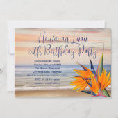 Ocean Bird-of-paradijs Luau Verjaardagsfeest Kaart (Voorkant)