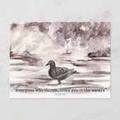 Ocean Bird Scripture Isaiah 55 1 Prayer Card  Briefkaart (Voorkant)