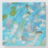 Ocean Birds Stenen Onderzetter (Voorkant)