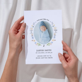 Ocean Birth Aankondiging – Minimalistisch en moder
