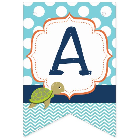 Ocean Birthday Party Banner Zee Creatures (Derde vlag)