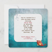 Ocean Birthday Party Kaart (Achterkant)