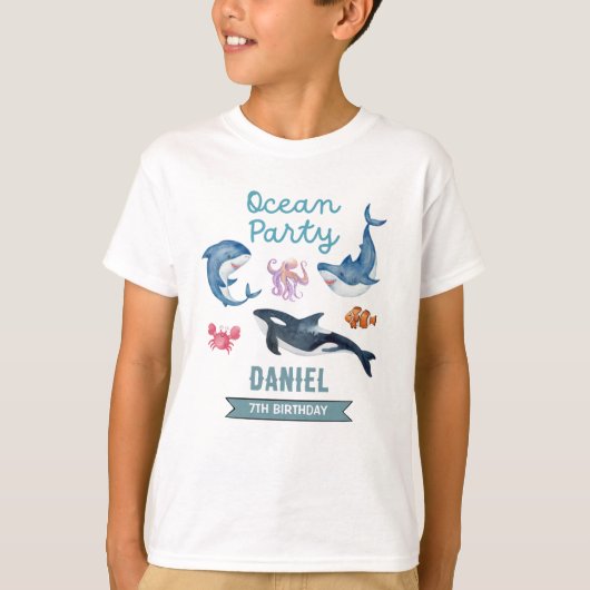 Ocean Birthday Party T-shirt (Voorkant)