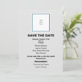 Ocean Bl. en Lt. Grey Seminar Save The Date (Staand voorkant)