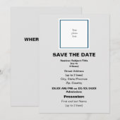 Ocean Bl. en Lt. Grey Seminar Save The Date (Voorkant / Achterkant)