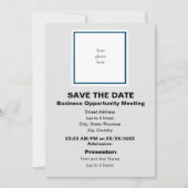 Ocean Bl & LT. Grey Business Opportunity Meeting Save The Date (Voorkant)