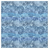 Ocean Blauw Abstract Waterpatroon Stof (Swatch)