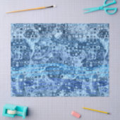 Ocean Blauw Abstract Waterpatroon Tissuepapier (Craft)