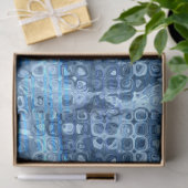 Ocean Blauw Abstract Waterpatroon Tissuepapier (Geschenk)
