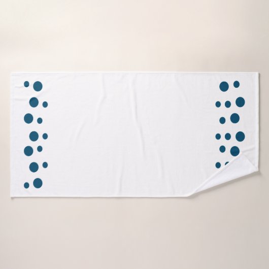 Ocean Blauw en wit Modern Bubbles Stippen Bad Handdoek (Badhanddoek)
