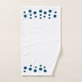 Ocean Blauw en wit Modern Bubbles Stippen Bad Handdoek (Handdoek)