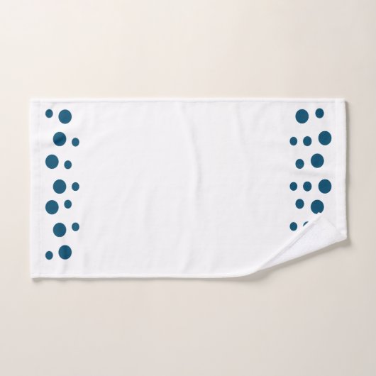 Ocean Blauw en wit Modern Bubbles Stippen Bad Handdoek (Handdoek)