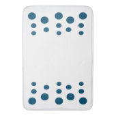 Ocean blauw en wit Modern Bubbles Stippen Badmat (Voorkant Verticaal)