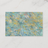 Ocean Blauw Goud Abstract Visitekaartje (Achterkant)
