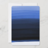 Ocean Blauw Waterverf Modern Glam Bruiloft Kaart (Achterkant)