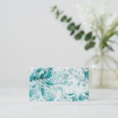 Ocean Blauwe Golven Visitekaartje (Staand voorkant)