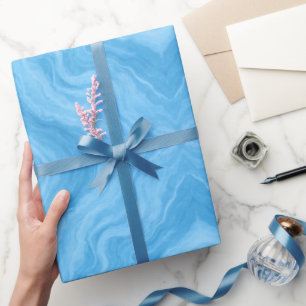 Ocean Blauwe Marmer Cadeaupapier