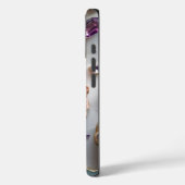 Ocean Blauwgroen Geode met Amethist Pareltjes – Cr Case-Mate iPhone Case (Achterkant / Links)