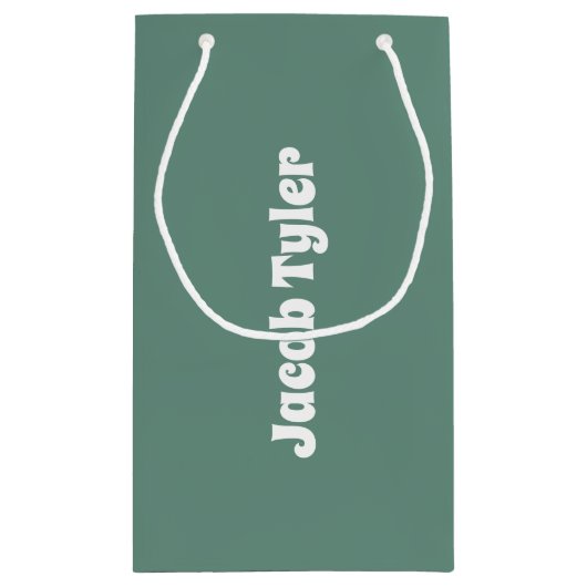 Ocean Blauwgroen  Gift Bag Klein Cadeauzakje (Achterkant)