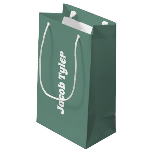 Ocean Blauwgroen  Gift Bag Klein Cadeauzakje (Achterkant Gekanteld)