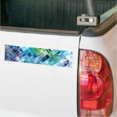 Ocean Blauwgroen Glass Mosaic Tile Art Bumpersticker (Op Truck)