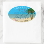 Ocean Bliss Celebrations Ovale Sticker (Tas)