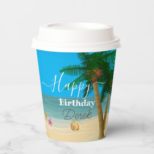 Ocean Bliss Celebrations Papieren Bekers (Voorkant)