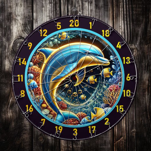 Ocean Bliss Dolphin Dartboard Design Dartbord
