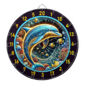 Ocean Bliss Dolphin Dartboard Design Dartbord (Voorkant)