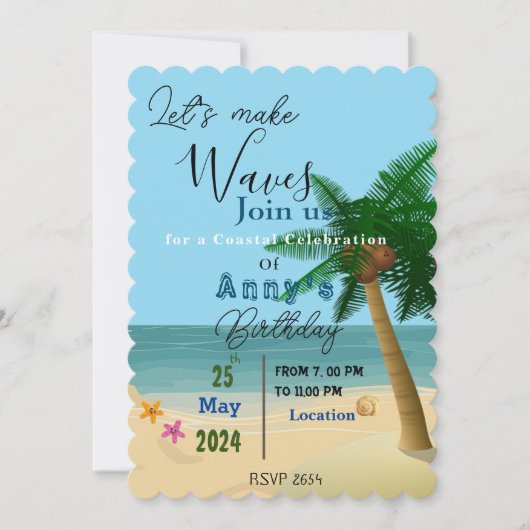 Ocean Bliss Feesten Kaart (Voorkant)