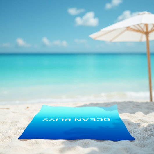 Ocean Bliss - Modern Blue Gradient Strandlaken