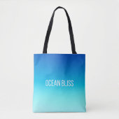 Ocean Bliss - Modern Blue Gradient Tote Bag (Voorkant)