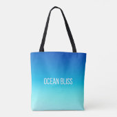 Ocean Bliss - Modern Blue Gradient Tote Bag (Achterkant)