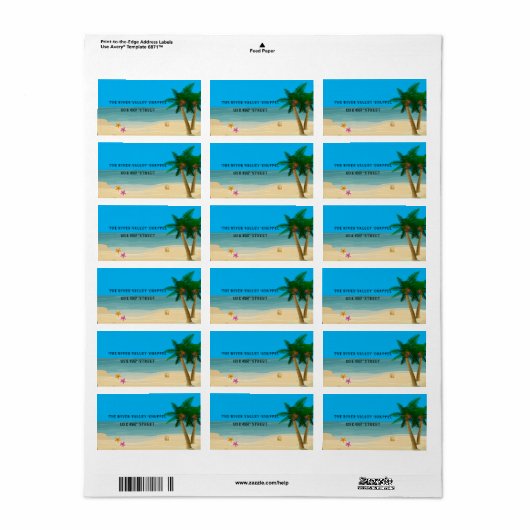 Ocean bliss vieringen etiket (Full Sheet)