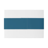 Ocean Blue #00486B mailing accessoires Uitnodigingen Wikkel (Achterkant Voorbeeld)