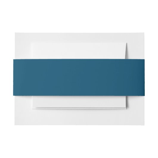 Ocean Blue #00486B mailing accessoires Uitnodigingen Wikkel (Voorkant Voorbeeld)