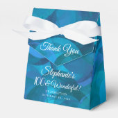 Ocean Blue 100 en Wonderful Birthday Party Bedankdoosjes (Voorkant Zijde)