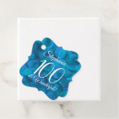 Ocean Blue 100 en Wonderful Birthday Party Bedankjes Labels (In situ)