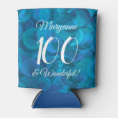 Ocean Blue 100 en Wonderful Birthday Party Blikjeskoeler (Voorkant)