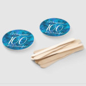 Ocean Blue 100 en Wonderful Birthday Party Handwaaier (Niet-gemonteerd)