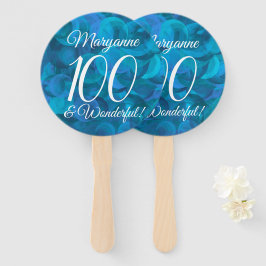 Ocean Blue 100 en Wonderful Birthday Party Handwaaier