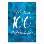 Ocean Blue 100 en Wonderful Birthday Party Kaart (Achterkant)