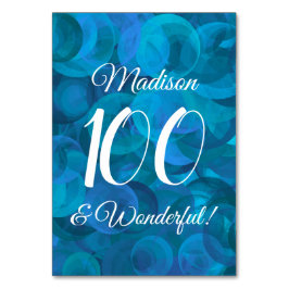 Ocean Blue 100 en Wonderful Birthday Party Kaart