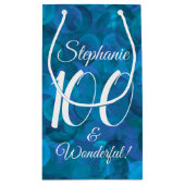 Ocean Blue 100 en Wonderful Birthday Party Klein Cadeauzakje (Achterkant)