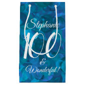 Ocean Blue 100 en Wonderful Birthday Party Klein Cadeauzakje (Voorkant)