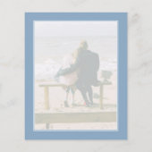 Ocean Blue 2-foto budget bruiloft uitnodiging (Achterkant)