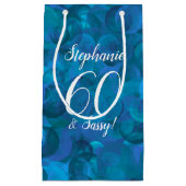 Ocean Blue 60 en Sassy Birthday Party Klein Cadeauzakje (Voorkant)