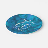 Ocean Blue 60 en Sassy Birthday Party Papieren Bordje (Gekanteld)