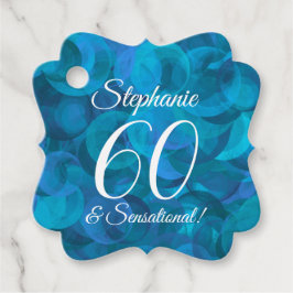 Ocean Blue 60 en Sensational Birthday Party Bedankjes Labels